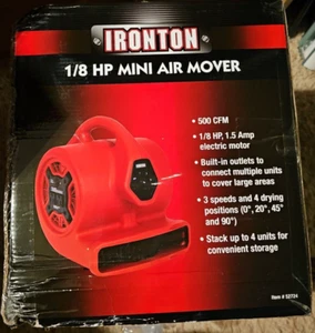 Ironton 1/8 HP Mini Air Mover/Dryer with Built-in Outlet - 500 CFM - Picture 1 of 4