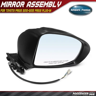 Espejo retrovisor eléctrico negro pasajero con calefacción para Toyota Prius 2010-2015 Prius enchufable Foto 1 de 4