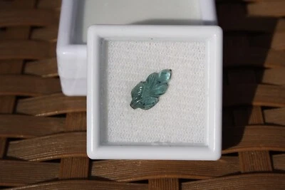 edelsteine24 Sehr schöner Indigolith Turmalin Edelstein Blattform 12x6mm! A-175 - Bild 1 von 4