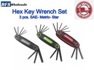 Pittsburg  Hex Key Wrench 3 PC 25 unit, Metric, Torx, Free & Quick Shipping - Picture 1 of 8