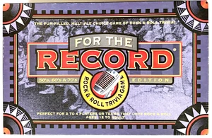 "FOR THE RECORD" ROCK 'N' ROLL TRIVIA BOARD GAME • 50's, 60's, 70's • BRAND NEW - Picture 1 of 3