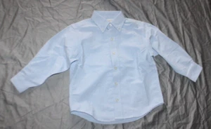 Camisa de vestir Oxford azul con botones manga larga Lands' End para niños talla 4 - Imagen 1 de 1