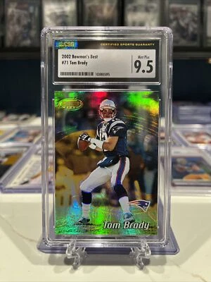 Tom Brady Bowman’s Best #71 CSG 2002 9,5 nuevo losa invest goat hof TB12 refractor Foto 1 de 2