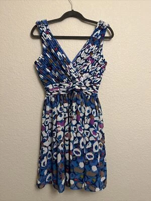 Vestido Matthew Williamson Floral Calce y Acampanado Plisado Y2K Hada Coattagecore Talla 2 Foto 1 de 4