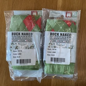 2 Men’s New Buck Naked Underwear Boxer Briefs Holiday Christmas XL Duluth - Picture 1 of 2