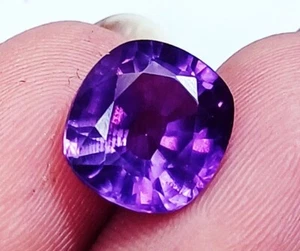 6.70 Ct Natural Violet Alexandrite Loose Gemstone Cushion Shape Certified - Picture 1 of 6