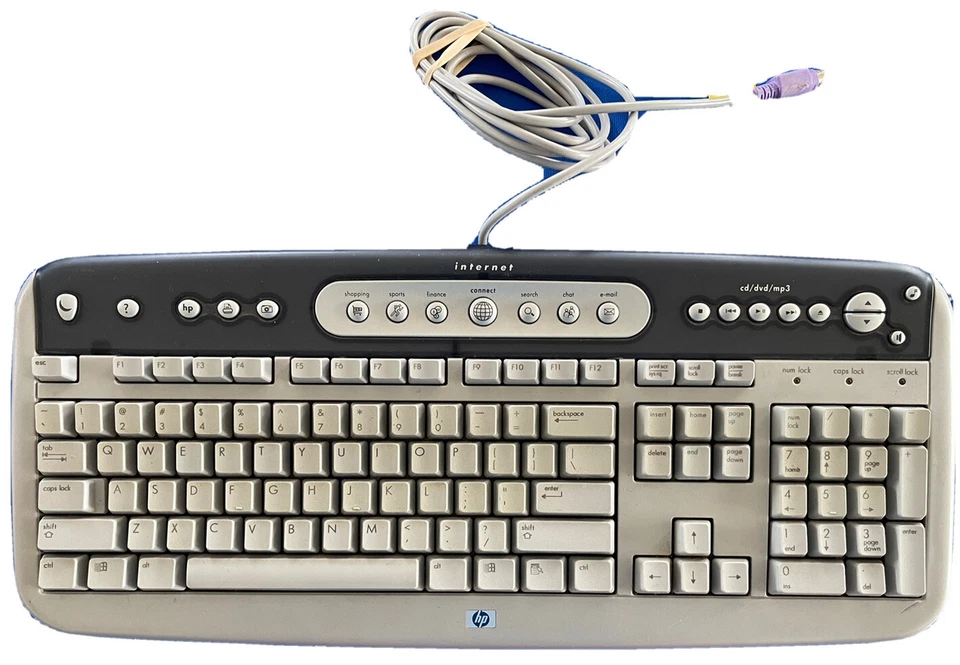 USED Gray HP (SK 2560) Wired Keyboard 5185-1596 - Image 1 of 4
