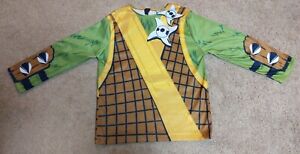 Skylander Stink Bomb costume shirt/top child size L green brown long sleeves EUC