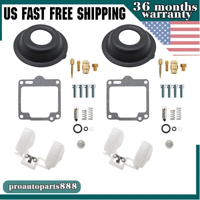 2 Set Carburetor Rebuild Kit For 1988-99 Yamaha XV1100 Virago 1100 Carb Float - Image 1 of 4