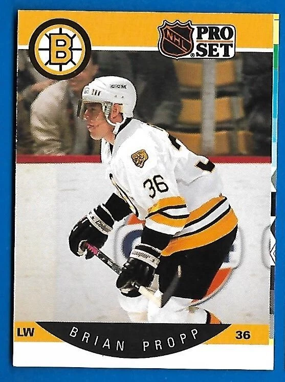 #14 BRIAN PROPP ERROR COLOR MARK 1990-91 PRO SET BRUINS - Image 1 of 2
