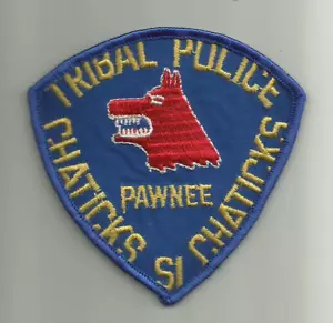 Oklahoma Chaticks SI Chaticks Pawnee Nation Tribal Police Patch Dog - Bild 1 von 2