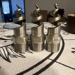 3pcs  Stainless steel spiral Cone spray nozzle 3/8 - Picture 1 of 3