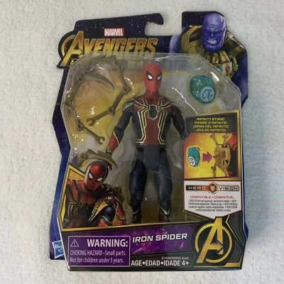 Marvel Avengers Infinity War Araña de Hierro con Piedra del Infinito Hasbro Spiderman Foto 1 de 2