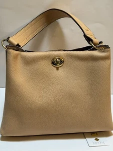 KATE LANDRY Handbag Purse Two Pockets Two Straps Faux Leather Gold Yellow Vegan - Picture 1 of 8