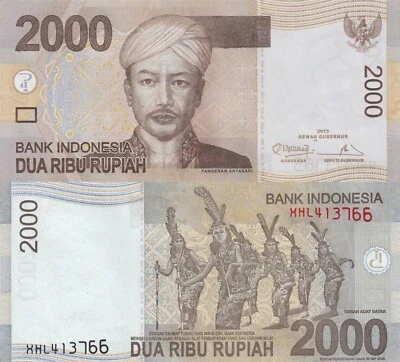 Indonesia 2000 Rupiah (2013) - Prince/Dancers/Replacement Notes/p-148d UNC - Image 1 of 3
