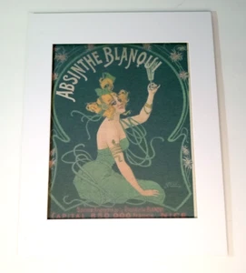 Nover Absinthe Blanqui Art Nouveau Vintage Reproduction Print Poster 11x14" - Picture 1 of 3