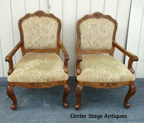 62680  Pair Bergere Armchair Chairs SAM MOORE LA Z  BOY Cover