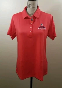 Polo de golf FENNEC, para mujer talla L, rojo coral, mangas cortas, elástico, NUEVO - Imagen 1 de 10