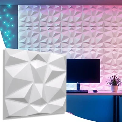 7,5qm/30 Stück 3D Wandpaneele Deckenpaneele Platten Paneele Diamant Polystyrol - Bild 1 von 4