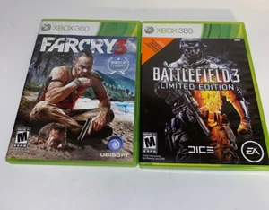 Xbox 360 Two Game Lot Farcry 3 And Battlefield 3 - Picture 1 of 7