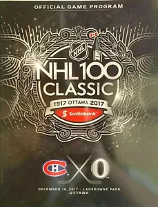 2017 NHL 100 CLASSIC OTTAWA SENATORS MONTREAL CANADIENS OFFICIAL PROGRAM SEALED - Picture 1 of 1