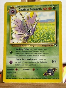 Sabrina's Venomoth 34/132 Gym Heroes Rare Englisch VG Pokemon - Bild 1 von 1