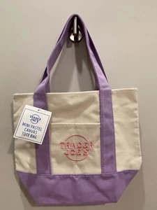 Mini borse in tela Trader Joe's pastello 2025 viola nuove con etichette - Foto 1 di 2