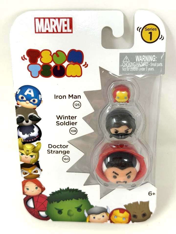 Disney TSUM TSUM Marvel - Pack de 3 Serie 1 Doctor Strange - Soldado de Invierno - Iron Man Foto 1 de 4