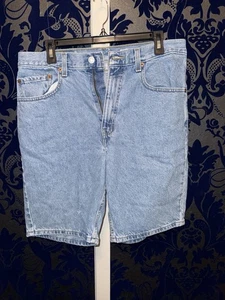 Levis 505 Shorts Herren 34 blau normal gerade 8" Skater Y2K Bermuda (120) - Bild 1 von 2