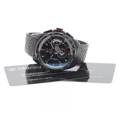 TAG HEUER GRAND CARRERA CALIBRE 36 CAV5185.FT6020 43mm esfera negra titanio #C076 Foto 1 de 4