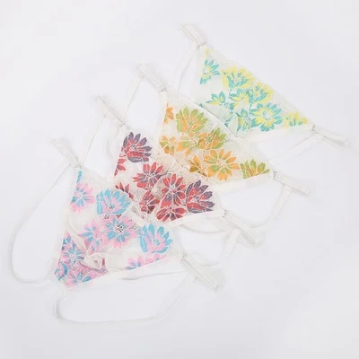 Lingerie Sleepwear Low Waist Lace Adjustable Thong 5% Spandex All Seasons Wear - image 1 of 4