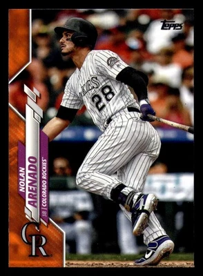 2020 Topps Orange 99 Made #230 Nolan Arenado - Colorado Rockies - Image 1 of 4