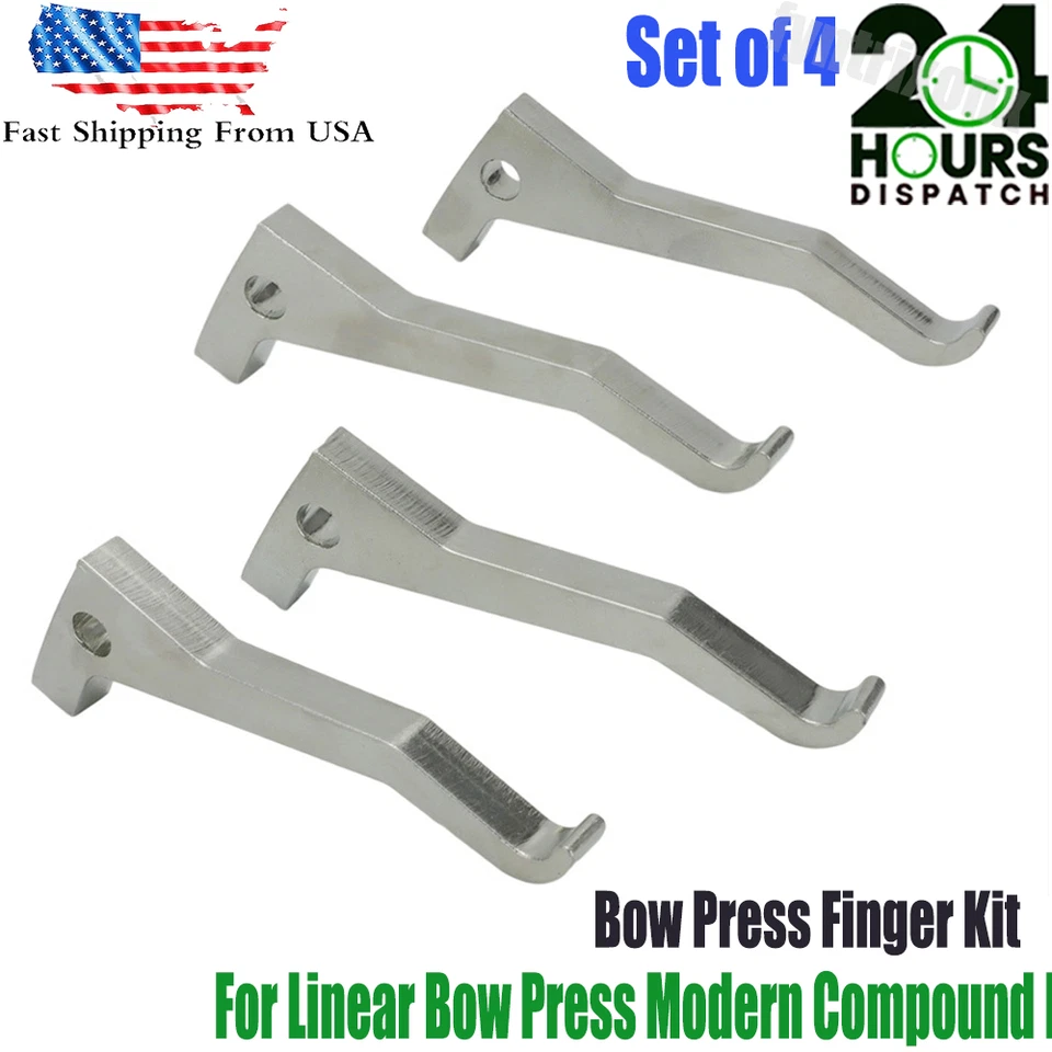 7/16" For Modern Compound Bows Bow Press Steel Fingers Raw Laser Kit Set of 4 - Image 1 of 4