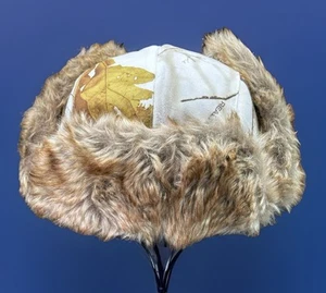 Hot Shot Thinsulate Fur Bomber Trapper Hat White Real Tree Camouflage L - XL - Picture 1 of 21