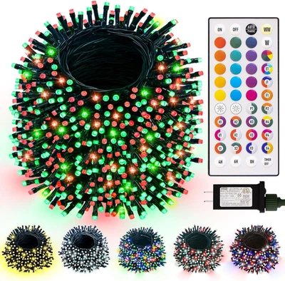 Color Changing Christmas LED String Lights Multicolor Timer Remote Adjustable  - Image 1 of 4
