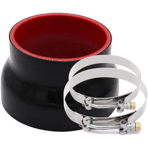 High-Quality 4-Ply Black Silicone Reducer Coupler for Turbo Pipes - 4" to 5" ID - Picture 1 of 8