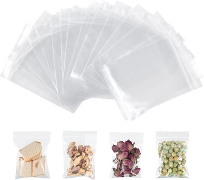 Zip Beutel Set 100 Stück 6x8 cm wiederverschließbare kleine Plastiktüten - Bild 1 von 4