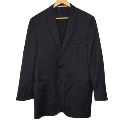 Burberry Мужская 100% шерсти в тонкую полоску бизнес офис кнопка Sport пальто Blazer Sz44 - Изображение 1 из 4