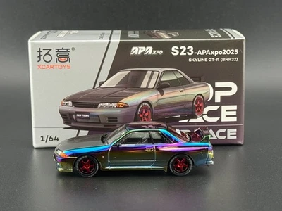 Pop Race xcartoys Nissan GTR BNR32 Magic Color APAxpo 2025 PR640426 1/64 - Image 1 of 4
