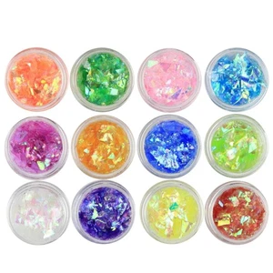 Nail Art Glitter Dress DIY Charms Nail Tips Gradual Changing Color Shell Style - Picture 1 of 12