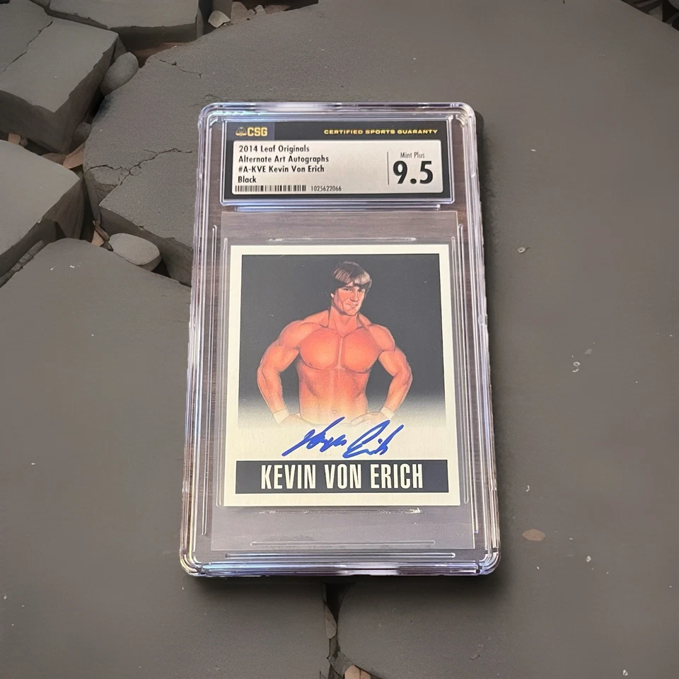 Leaf Originals Wrestling Kevin Von Erich 2014 automático alternativo negro 1/1 CSG 9,5 Foto 1 de 2