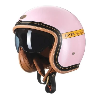 CYRIL B206 Retro 3/4 Open Face Motorcycle Helmet DOT ECE Jet Helmet Unisex US FS - Image 1 of 4