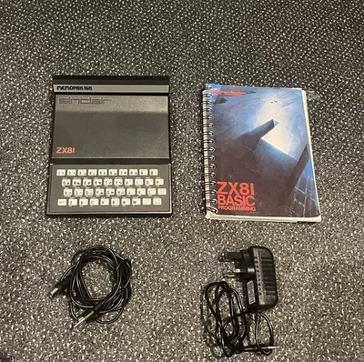 Vintage Sinclair ZX81 Computer 16k Ram Program Book & Power Adapter UNTESTED - Image 1 of 3