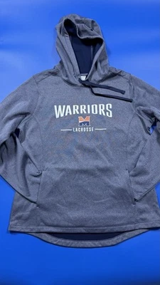 Warriors Sudadera con Capucha Lacrosse Para Mujer XL Azul Marino Polar Mangas Largas Sudadera con Capucha Foto 1 de 4