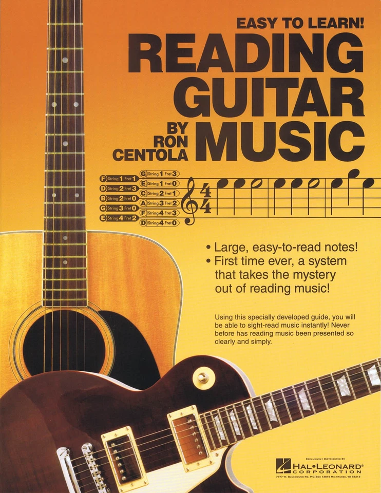 Reading Guitar Music Learn How to Sight Read Beginner Lessons Ron Centola Book - Image 1 of 1