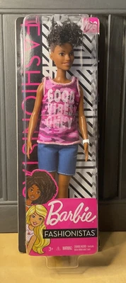 Barbie Doll FASHIONISTAS #128 African American, Curly Hair, Brown Eyes - Image 1 of 4