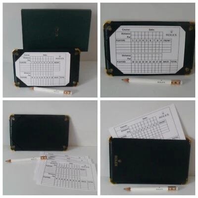 Cartera con soporte para tarjeta de puntuación de golf Rolex + lápiz Rolex - Auténtico - MUY BONITO - ¡NUEVO! Foto 1 de 4