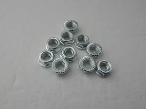 10 tuercas de bloqueo de brida hexagonal métrica de acero inoxidable M6x1.0 M8x1.25 nuevas - Imagen 1 de 6