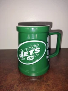 NEW YORK JETS RAISED OLD LOGO 3D STYLE COFFEE MUG - 20 oz - GREEN/WHITE - Picture 1 of 6