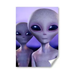 A4 - Grey Aliens Space Sci-Fi Poster 21X29.7cm280gsm #8214 - Picture 1 of 7